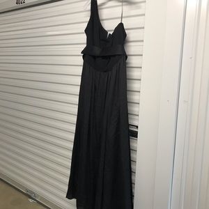 One shoulder dress with satin sash